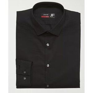 J. Ferrar Slim Ultra Comfort Slim Fit Long Sleeve Shirt Black 17-17 1/2" 34-35"
